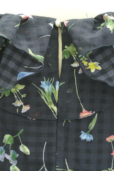 WILLSELECTION（ウィルセレクション）の古着「花柄×チェックフリルカットソー（カットソー・プルオーバー）」大画像５へ