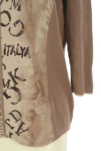 ITALIYA（伊太利屋）の古着「柄切替７分袖ジップアップカーディガン（カーディガン・ボレロ）」大画像５へ