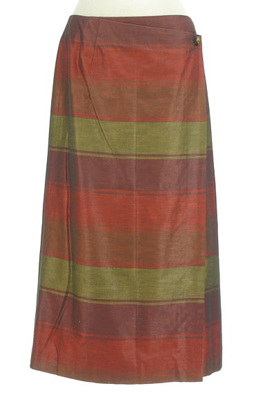 TOMORROWLAND（トゥモローランド）の古着「配色ボーダーラップロングスカート（ロングスカート・マキシスカート）」大画像１へ