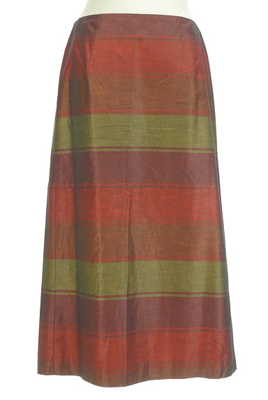 TOMORROWLAND（トゥモローランド）の古着「配色ボーダーラップロングスカート（ロングスカート・マキシスカート）」大画像２へ
