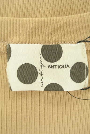 antiqua（アンティカ）の古着「斜めボタンテレコリブタンクトップ（カットソー・プルオーバー）」大画像６へ