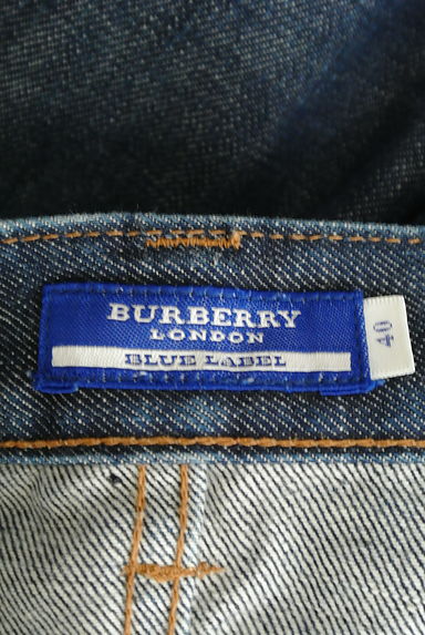 BURBERRY BLUE LABEL（バーバリーブルーレーベル）の古着「裾チェックロールアップデニム（デニムパンツ）」大画像６へ