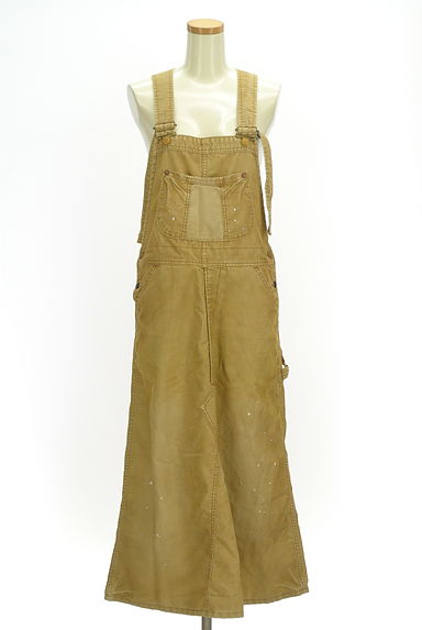 CUBE SUGAR（キューブシュガー）の古着「ペイント加工コーデュロイサロペットスカート（キャミワンピース）」大画像１へ