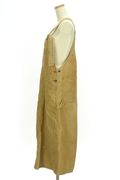 CUBE SUGAR（キューブシュガー）の古着「ペイント加工コーデュロイサロペットスカート（キャミワンピース）」大画像３へ