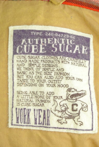 CUBE SUGAR（キューブシュガー）の古着「デニム切替チェック柄中綿ベスト（ブルゾン・スタジャン）」大画像６へ