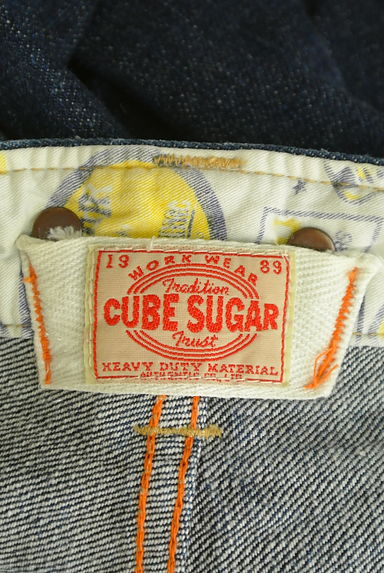 CUBE SUGAR（キューブシュガー）の古着「ドット柄切替デニムパンツ（デニムパンツ）」大画像６へ
