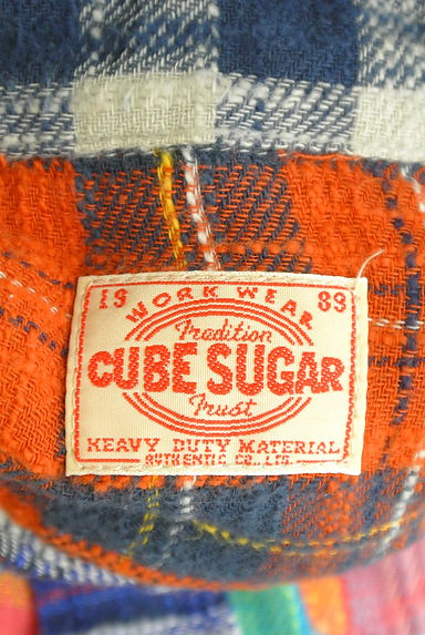 CUBE SUGAR（キューブシュガー）の古着「チェック柄起毛コットンロングシャツ（カジュアルシャツ）」大画像６へ