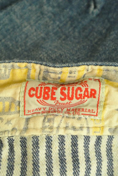 CUBE SUGAR（キューブシュガー）の古着「ヒッコリー切替クロップドデニム（デニムパンツ）」大画像６へ