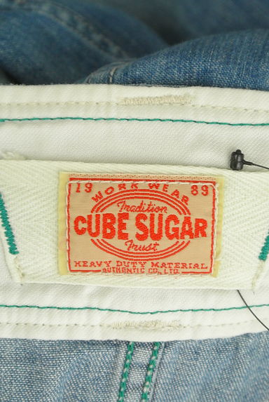 CUBE SUGAR（キューブシュガー）の古着「ウォッシュド加工膝下デニムスカート（スカート）」大画像６へ