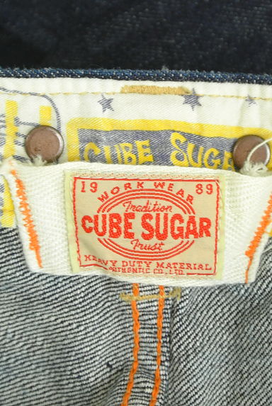 CUBE SUGAR（キューブシュガー）の古着「ドット柄切替インディゴデニム（デニムパンツ）」大画像６へ