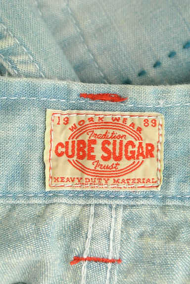 CUBE SUGAR（キューブシュガー）の古着「ロゴプリントサルエルデニムパンツ（デニムパンツ）」大画像６へ
