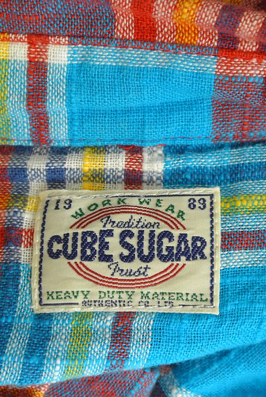 CUBE SUGAR（キューブシュガー）の古着「チェック柄コットンシャツ（カジュアルシャツ）」大画像６へ