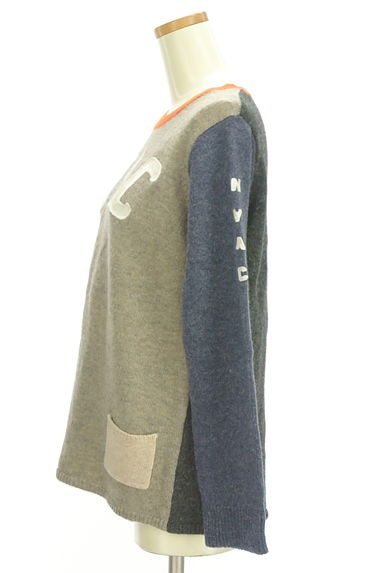 CUBE SUGAR（キューブシュガー）の古着「ロゴ刺繍配色ニット（セーター）」大画像３へ
