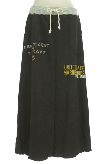 CUBE SUGAR（キューブシュガー）の古着「ロゴプリントスウェットマキシスカート（ロングスカート・マキシスカート）」大画像１へ
