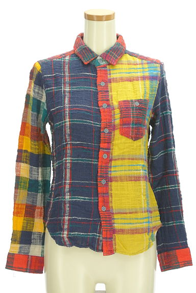 CUBE SUGAR（キューブシュガー）の古着「切替チェックシャツ（カジュアルシャツ）」大画像１へ