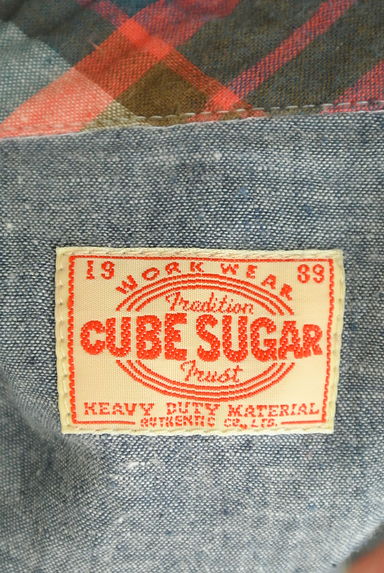 CUBE SUGAR（キューブシュガー）の古着「花刺繍チェック柄シャツ（カジュアルシャツ）」大画像６へ