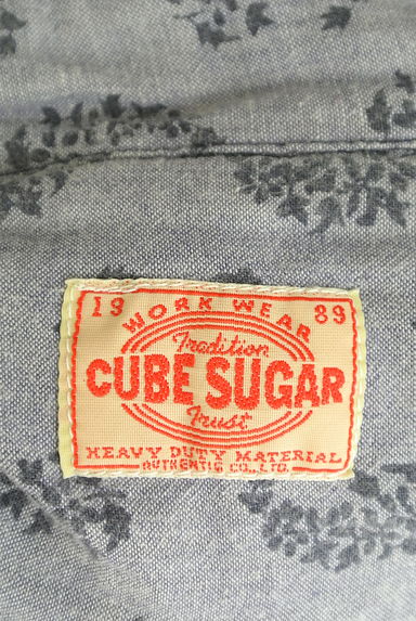 CUBE SUGAR（キューブシュガー）の古着「パッチワークパフスリーブシャツ（カジュアルシャツ）」大画像６へ