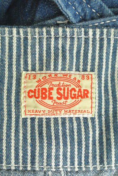 CUBE SUGAR（キューブシュガー）の古着「カットオフデニムサロペットロングスカート（キャミワンピース）」大画像６へ