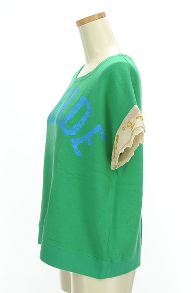 CUBE SUGAR（キューブシュガー）の古着「袖切替ロゴスウェットプルオーバー（スウェット・パーカー）」大画像３へ