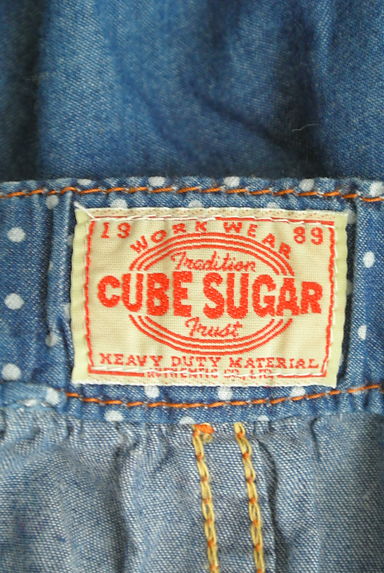 CUBE SUGAR（キューブシュガー）の古着「ダンガリーサロペットロングスカート（キャミワンピース）」大画像６へ