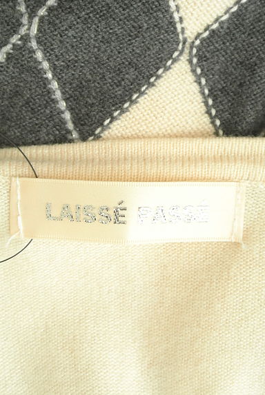 LAISSE PASSE（レッセパッセ）の古着「アーガイル柄半袖ニット＋カーディガン（アンサンブル）」大画像６へ