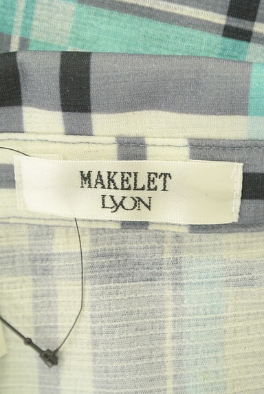 MAKELET LYON（メイクレットリヨン）の古着「ベルト付きチェック柄ミドルカットソー（カットソー・プルオーバー）」大画像６へ