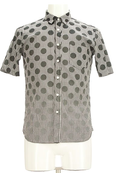 TSUMORI CHISATO（ツモリチサト）の古着「グラデーションドット×ギンガムチェックシャツ（カジュアルシャツ）」大画像１へ