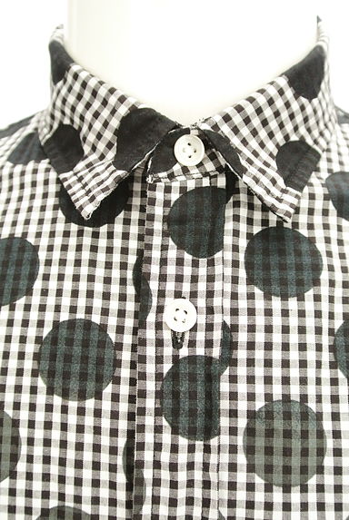 TSUMORI CHISATO（ツモリチサト）の古着「グラデーションドット×ギンガムチェックシャツ（カジュアルシャツ）」大画像４へ