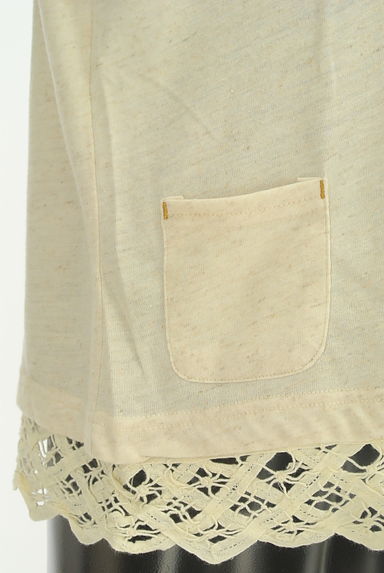 CUBE SUGAR（キューブシュガー）の古着「裾レースプリント杢カットソー（カットソー・プルオーバー）」大画像５へ