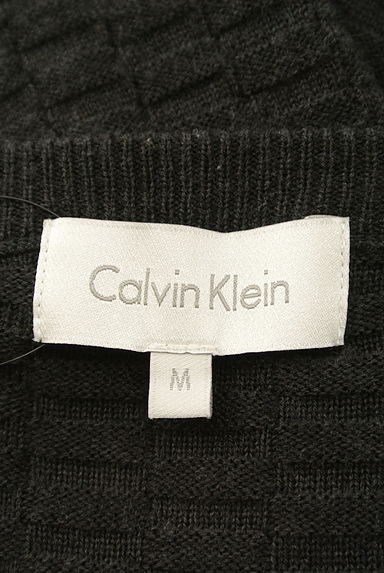 Calvin Klein（カルバンクライン）の古着「凹凸チェック編みVネックニット（ニット）」大画像６へ