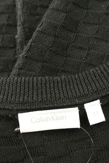 Calvin Klein（カルバンクライン）の古着「Vネックチェック編地ニット（ニット）」大画像６へ