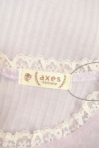 axes femme（アクシーズファム）の古着「シフォン切替お花リブカットソー（ニット）」大画像６へ