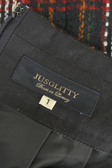JUSGLITTY（ジャスグリッティー）の古着「ツイードチェック柄タイトスカート（スカート）」大画像６へ