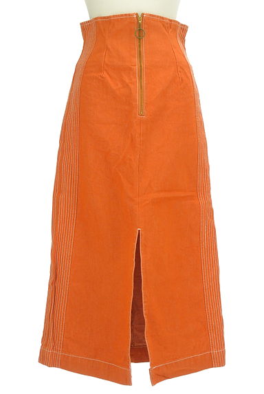 Lily Brown（リリーブラウン）の古着「ステッチデザインデニムスカート（ロングスカート・マキシスカート）」大画像１へ