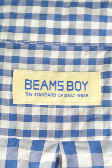 BEAMS Women's（ビームス　ウーマン）の古着「切替ギンガムチェック５分袖シャツ（カジュアルシャツ）」大画像６へ