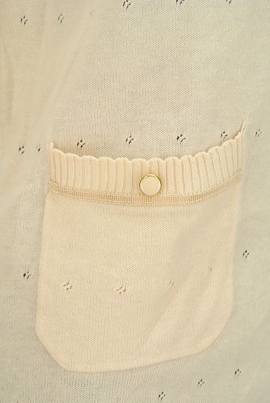 ef-de（エフデ）の古着「スカラップ７分袖透かし編みカーディガン（カーディガン・ボレロ）」大画像５へ