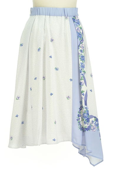 LAISSE PASSE（レッセパッセ）の古着「お花スカーフ柄アシメスカート（スカート）」大画像２へ