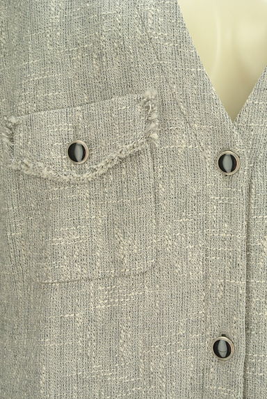 soffitto（ソフィット）の古着「ツイードフリンジ袖なしジャケット（ジャケット）」大画像４へ
