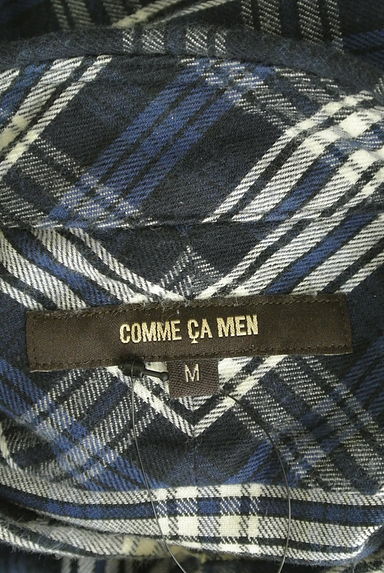 COMME CA MEN（コムサメン）の古着「チェック柄フランネルシャツ（カジュアルシャツ）」大画像６へ