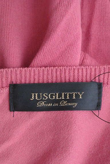 JUSGLITTY（ジャスグリッティー）の古着「ウエストリボンニットトップス＋膝下ニットスカート（セットアップ（ジャケット＋スカート））」大画像６へ