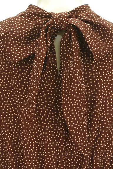 Couture Brooch（クチュールブローチ）の古着「バックリボンピンドット柄ロングワンピ（ワンピース・チュニック）」大画像４へ