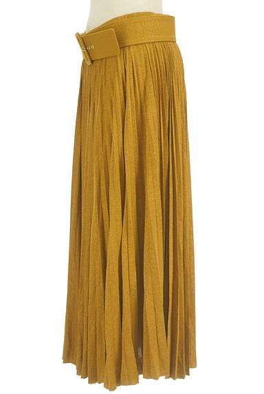 MARELLA（マレーラ）の古着「ベルト付きプリーツロングラメスカート（ロングスカート・マキシスカート）」大画像３へ