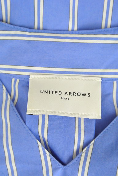 UNITED ARROWS（ユナイテッドアローズ）の古着「Vネックストライプカットソー（カットソー・プルオーバー）」大画像６へ