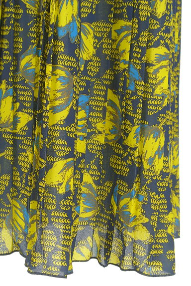 PATRIZIA PEPE（パトリッツィアペペ）の古着「花柄シフォンプリーツロングスカート（ロングスカート・マキシスカート）」大画像５へ