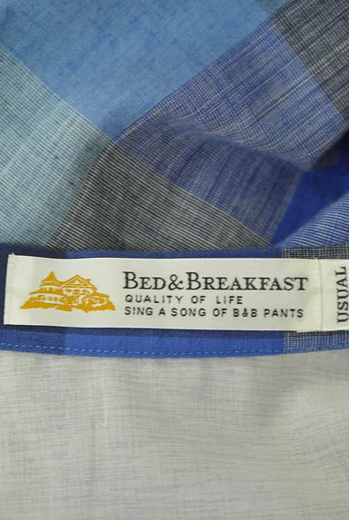 bed&breakfast（ベッドアンドブレックファスト）の古着「コットンリネンチェック柄ロングスカート（ロングスカート・マキシスカート）」大画像６へ