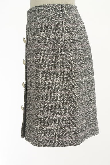 LAISSE PASSE（レッセパッセ）の古着「飾りパール台形ツイードミニスカ―ト（ミニスカート）」大画像３へ