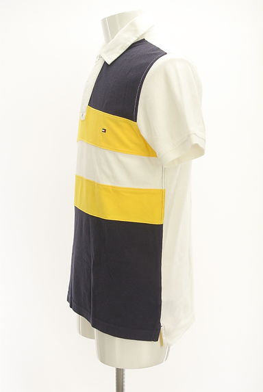 TOMMY HILFIGER（トミーヒルフィガー）の古着「マルチカラーデザインポロシャツ（ポロシャツ）」大画像３へ