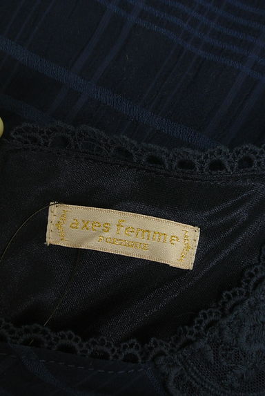 axes femme（アクシーズファム）の古着「バルーンスリーブチェック柄ワンピ（ワンピース・チュニック）」大画像６へ