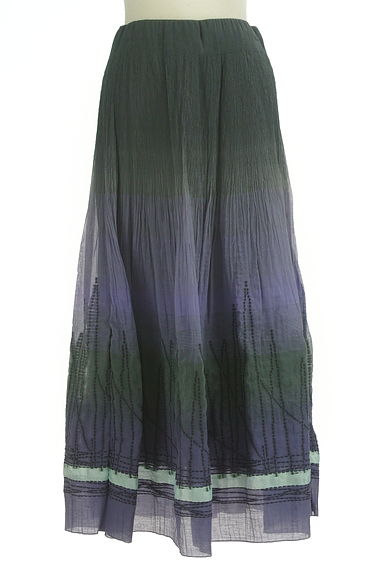 GREED INTERNATIONAL（グリードインターナショナル）の古着「裾刺繍グラデーションロングスカート（ロングスカート・マキシスカート）」大画像１へ