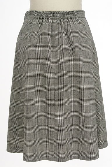 LAUTREAMONT（ロートレアモン）の古着「膝丈グレンチェックフレアスカート（スカート）」大画像２へ